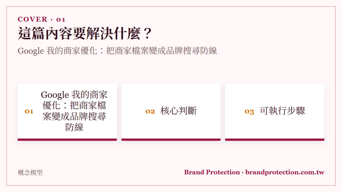 Google 我的商家優化：把商家檔案變成品牌搜尋防線