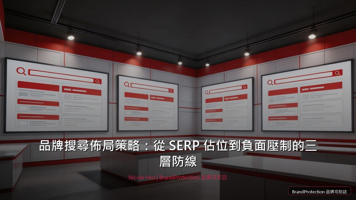 品牌搜尋佈局策略：從 SERP 佔位到負面壓制的三層防線