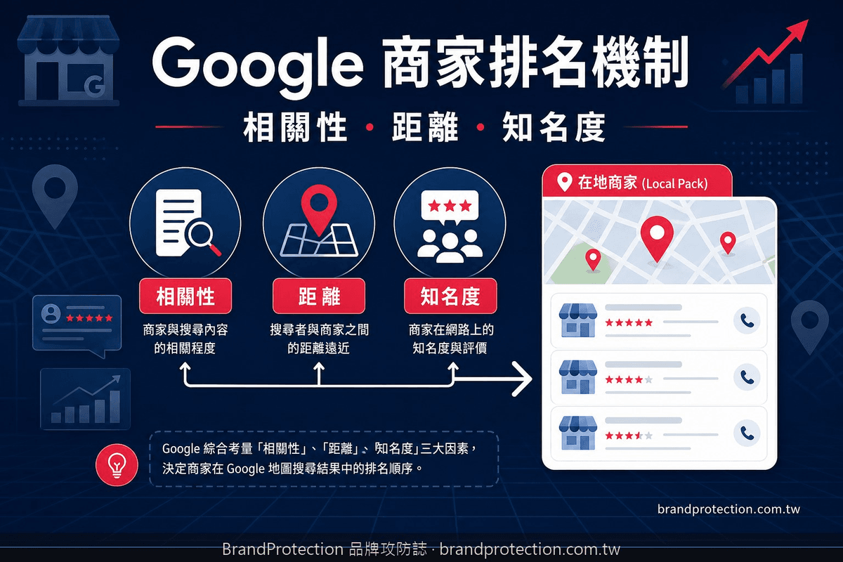 Google 商家排名機制完全解析：三大因子如何決定你的 Local Pack 位置
